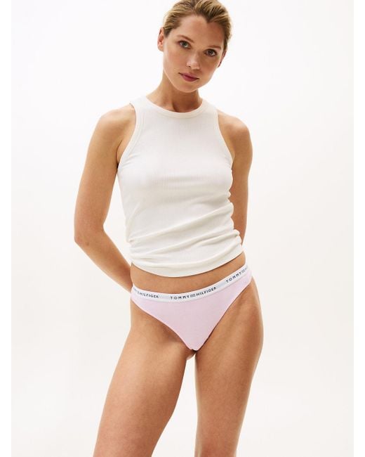 String À Ceinture À Motif Logo Tommy Hilfiger en coloris White