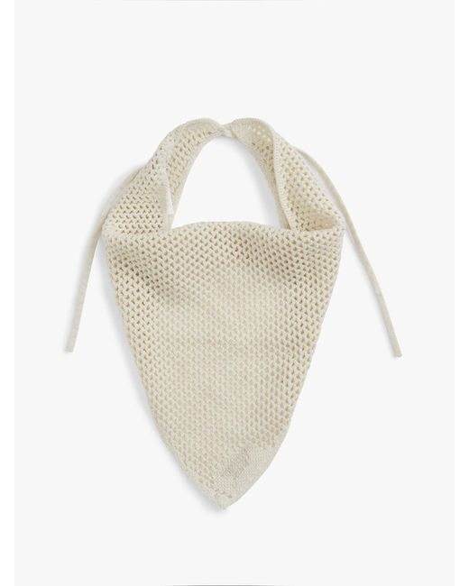 Tommy Hilfiger White Logo Embroidery Woven Bandana