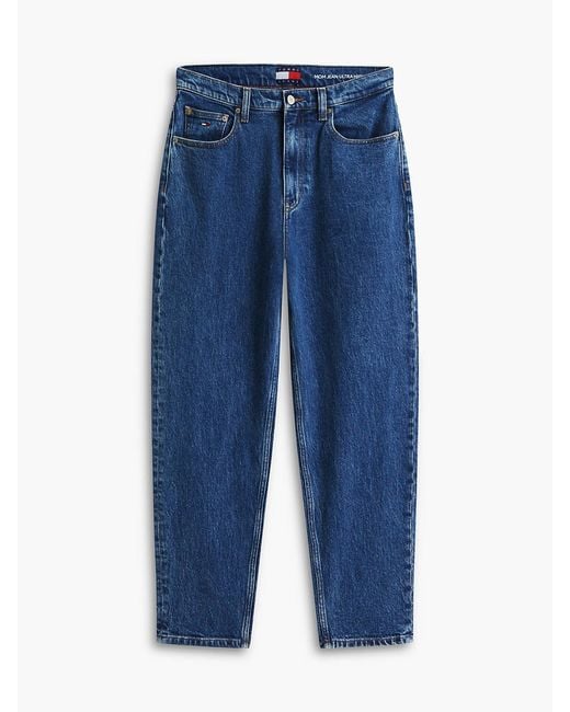 Tommy Hilfiger Blue Ultra High Rise Tapered Mom Jeans