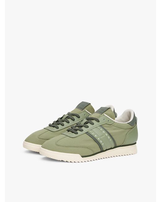 Sneakers Antiscivolo Con Mix Di Texture di Tommy Hilfiger in Green da Uomo
