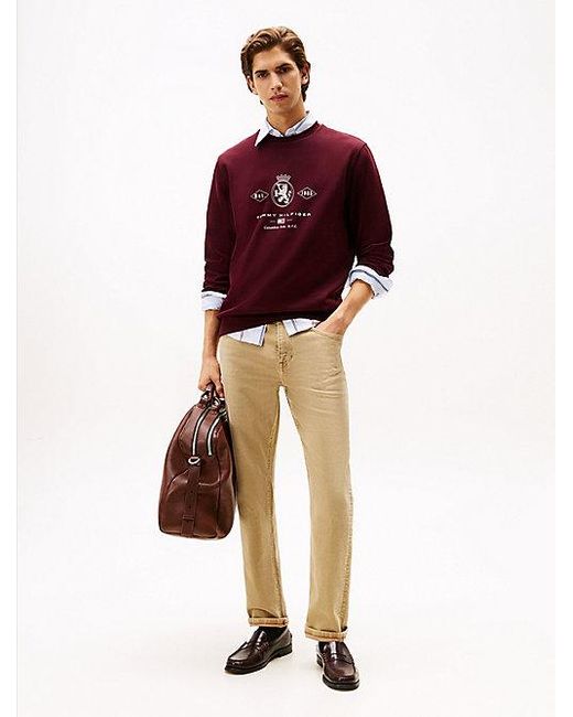 Tommy Hilfiger Graphic Sweatshirt Met Varsity-Embleem in het Red voor heren