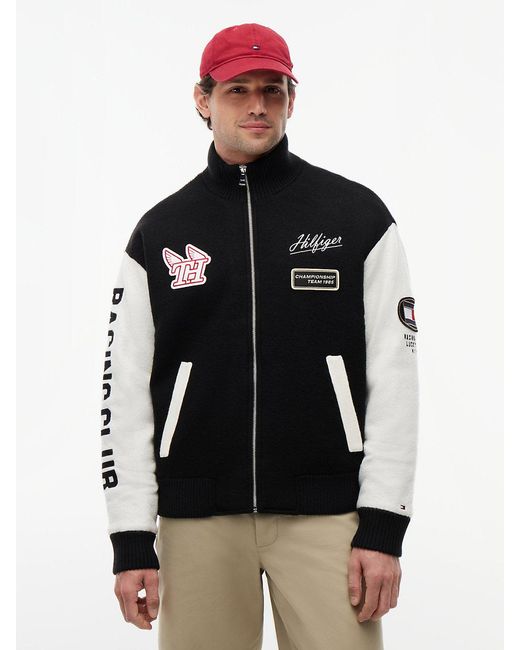 Tommy Hilfiger Blue Pure Wool Track Jacket for men
