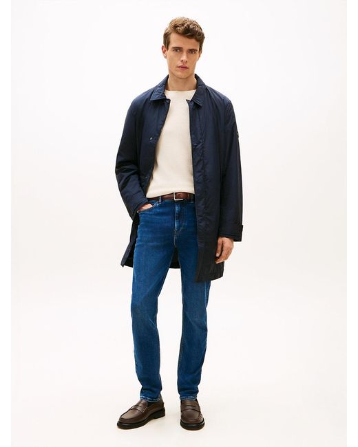 Tommy Hilfiger Blue Lightweight Packable Car Coat for men