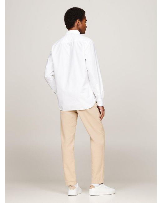 Tommy Hilfiger White Heritage Regular Fit Oxford Shirt for men