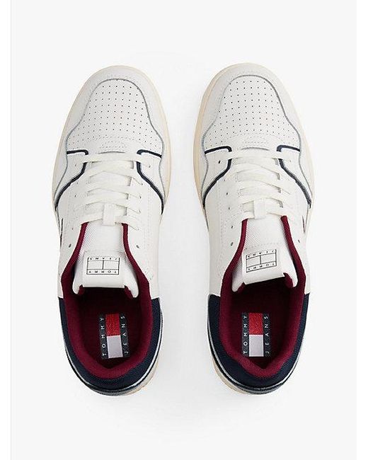 Tommy Hilfiger Retro Basketbalsneaker Met Fijne Profielzool in het Multicolor voor heren