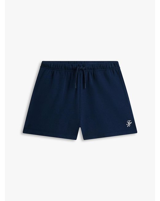 Tommy Hilfiger Blue Logo Embroidery Terry Sweat Shorts