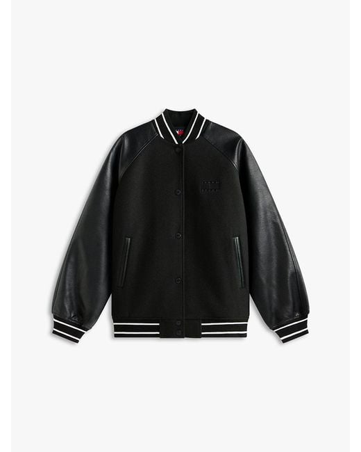 Tommy Hilfiger Gray Relaxed Varsity Jacket With Wool