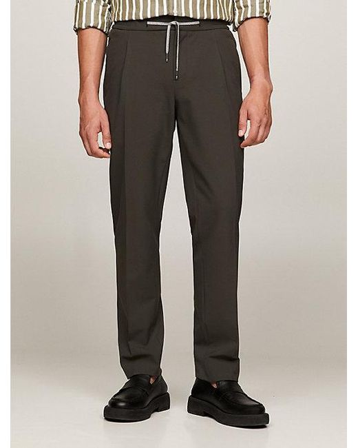 Tommy Hilfiger Slim Fit Hose mit Stretch und Tunnelzug in Black für Herren