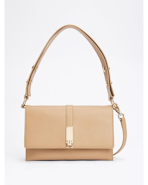 Borsa A Spalla Con Borchie di Tommy Hilfiger in Natural