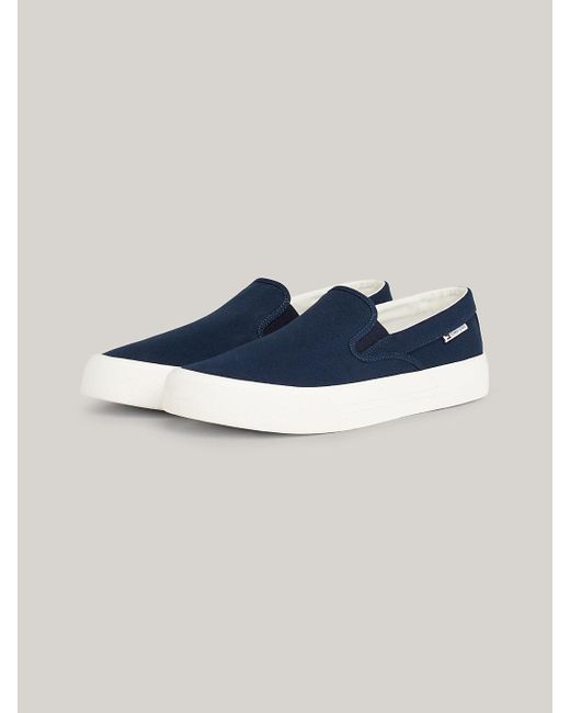 Tommy Hilfiger Blue Canvas Pull-on Trainers for men
