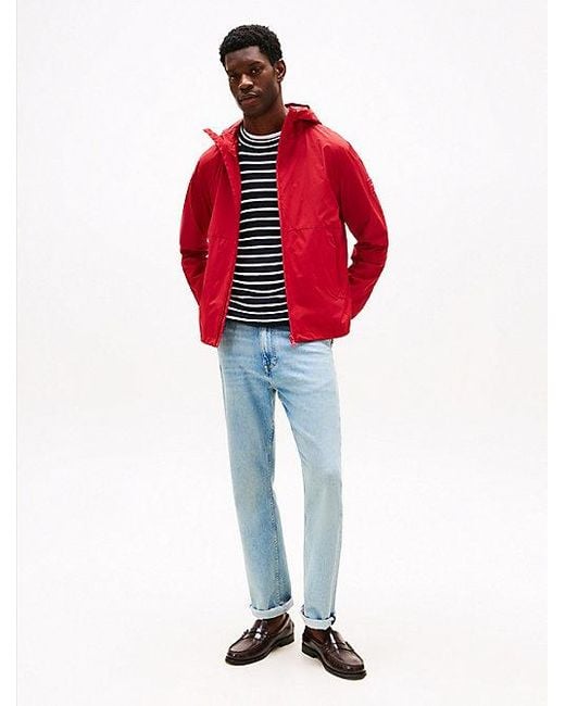 Tommy Hilfiger Jack Met Capuchon En Logopatch in het Red voor heren