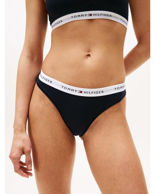 Culotte Tommy Icons À Motif Logo Tommy Hilfiger en coloris Blue