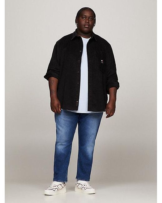 Camisa amplia de pana gruesa Tommy Hilfiger de hombre de color Black