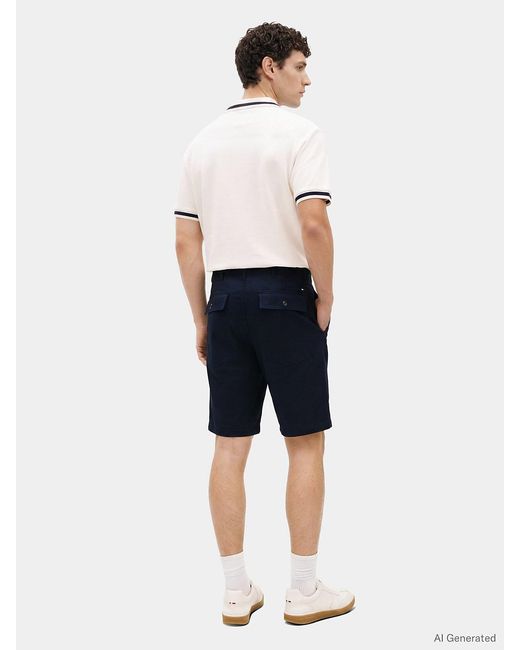 Tommy Hilfiger White Relaxed Twill Relaxed Fit Chino Shorts for men