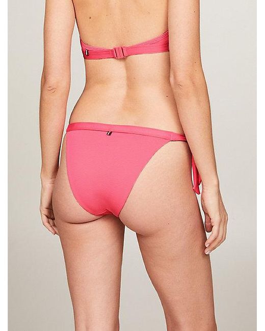 Parte inferior de bikini con logo tonal Tommy Hilfiger de color Pink