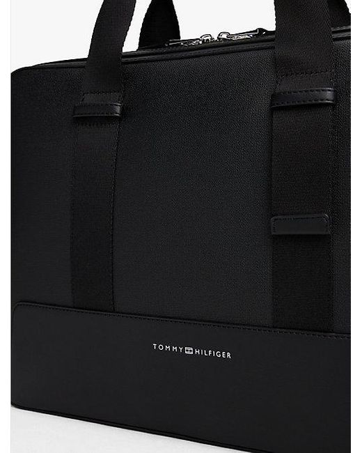 Tommy Hilfiger Moderne Crossbody Laptoptas Met Metallic Logo in het Black voor heren