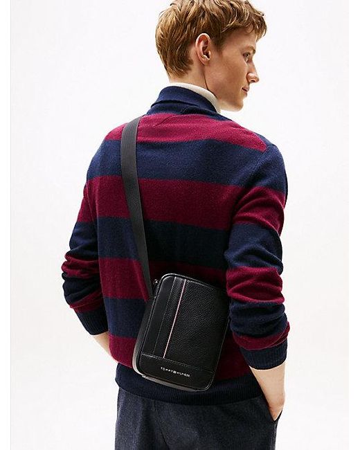 Tommy Hilfiger Crossbody-Reportertasche Mit Logo Aus Metall in Black für Herren