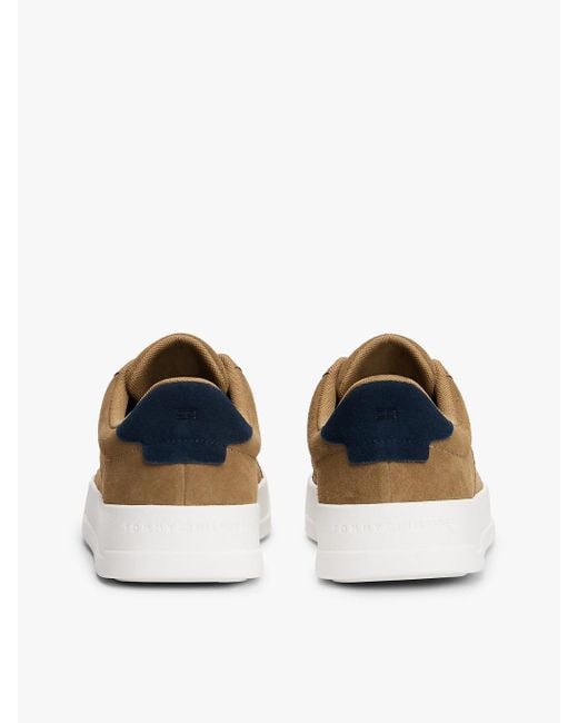 Baskets En Daim À Semelle Épaisse Tommy Hilfiger pour homme en coloris White