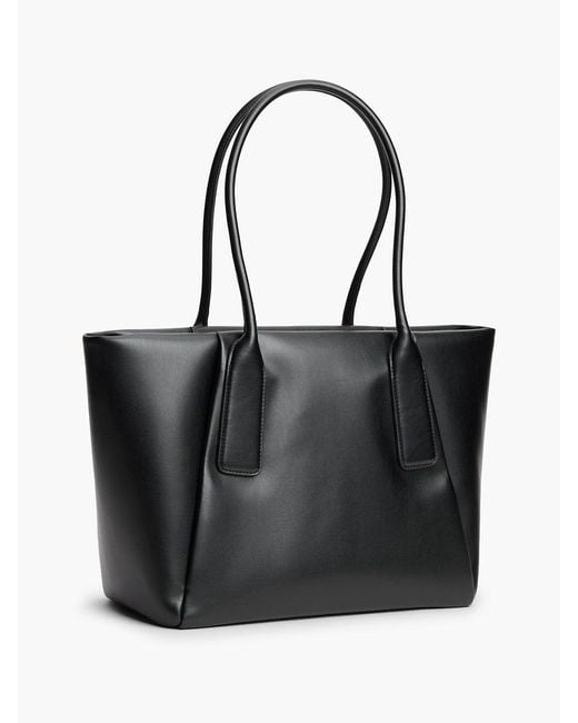 Tommy Hilfiger Black Essential Metallic Logo Tote Bag