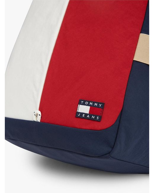 Tommy Hilfiger Blue Archive Textile Easy Access Flap Backpack for men