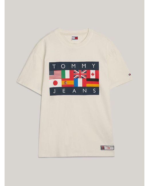 Tommy Hilfiger White Tommy Jeans International Games Logo T-shirt for men