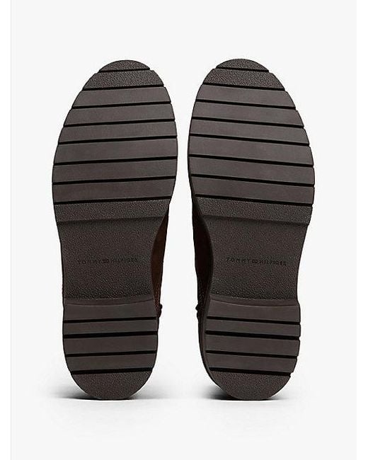 Tommy Hilfiger Leren Chelsea Boots Met Profielzool in het Brown voor heren