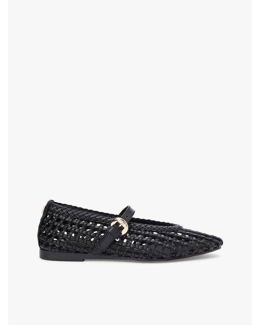 Tommy Hilfiger White Woven Mary Jane Ballerinas