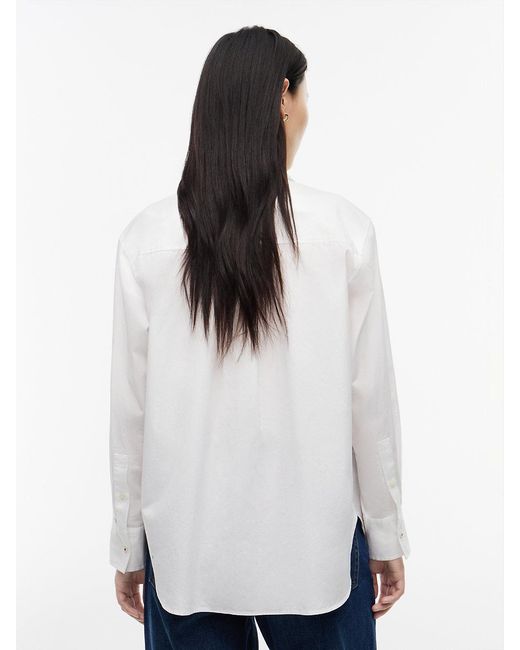 Tommy Hilfiger White Classic Oversized Fit Poplin Shirt