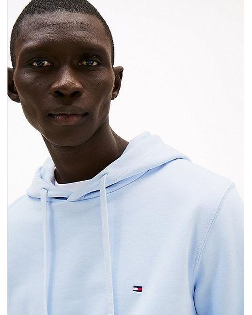 Sudadera Con Capucha De Felpa Y Logo Bordado Tommy Hilfiger de hombre de color Blue