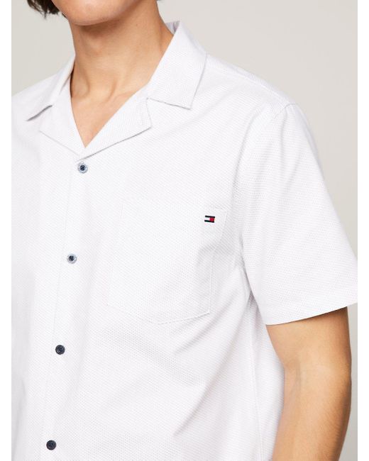 Pyjama chemise et short tissés TH Original Tommy Hilfiger pour homme en coloris White