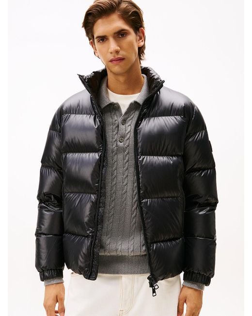 Doudoune En Duvet Déperlante Brillante Tommy Hilfiger pour homme en coloris Black