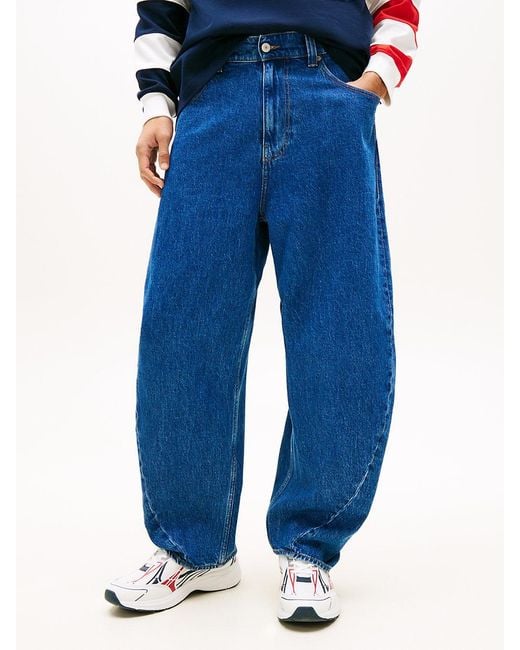 Tommy Hilfiger Blue Ashton Twisted Seam Loose Barrel Leg Jeans for men