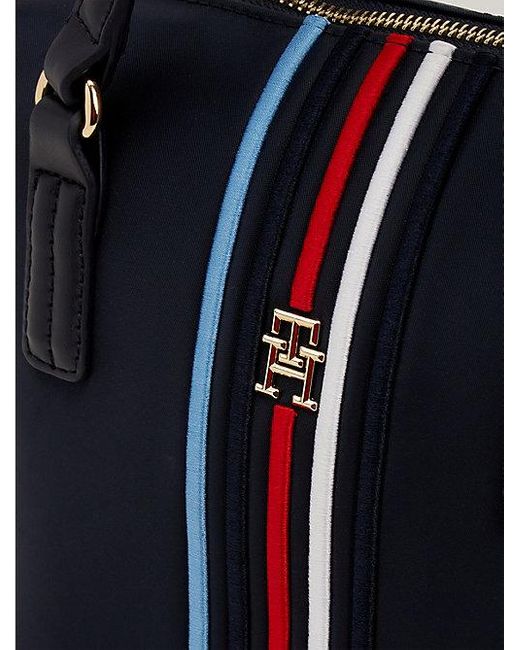 Bolso tote pequeño con detalles distintivos Tommy Hilfiger de color Blue