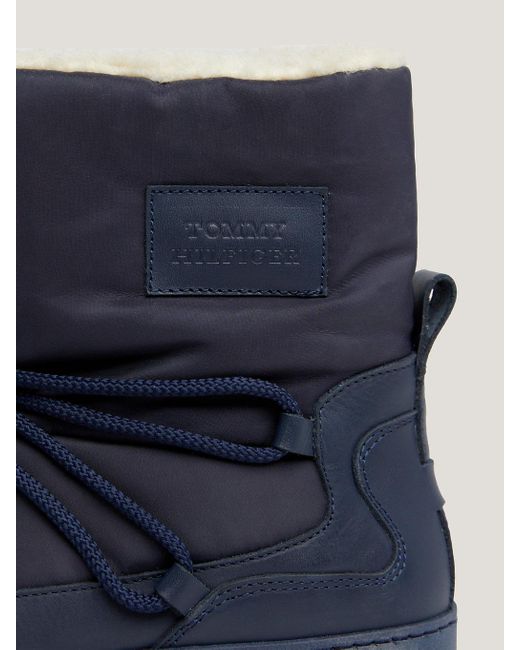 Tommy Hilfiger Blue Essential Warm Lined Cleat Snow Boots