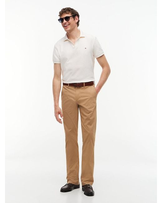 Tommy Hilfiger Natural 1985 Denton Slim Straight Twill Chinos for men