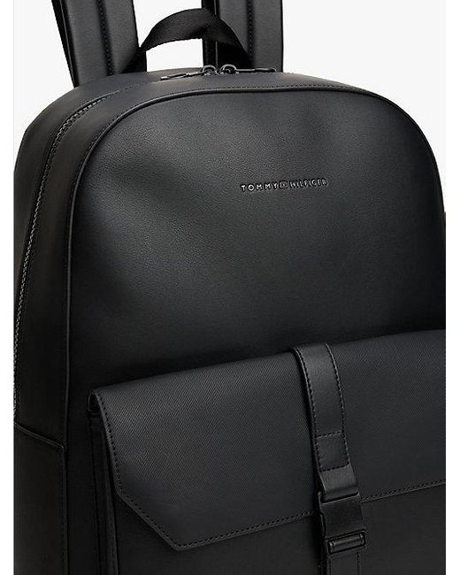 Mochila Con Logo Metálico Tommy Hilfiger de hombre de color Black