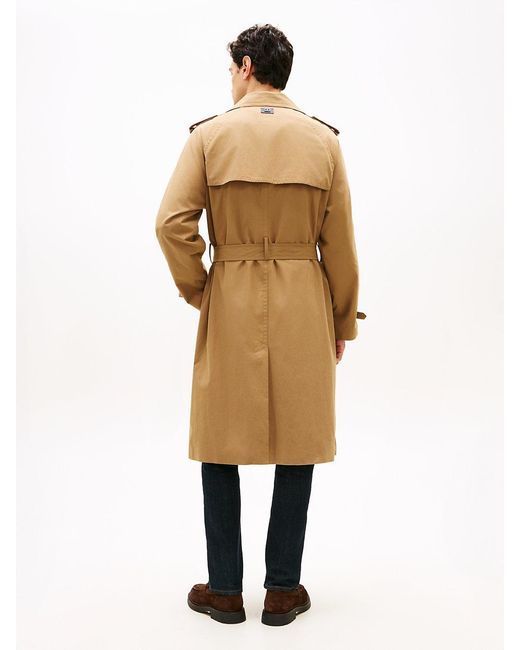 Tommy Hilfiger Metallic Smart Casual Crinkle Relaxed Trench Coat for men