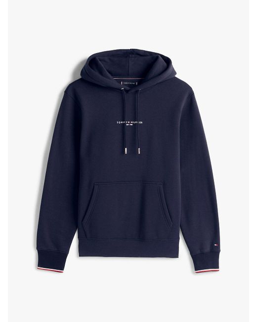 Felpa Relaxed Fit Con Cappuccio E Logo di Tommy Hilfiger in Blue da Uomo