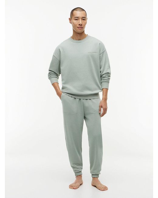 Tommy Hilfiger Gray Essential Logo Terry Lounge Track Top for men
