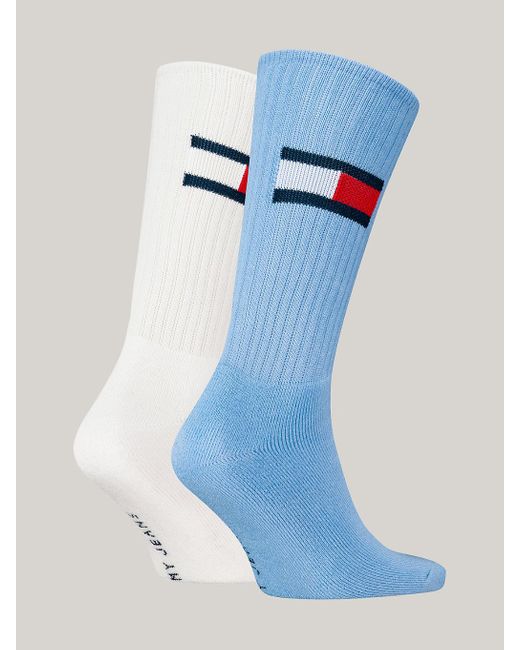 Tommy Hilfiger Blue 2-pack Ribbed Flag Socks