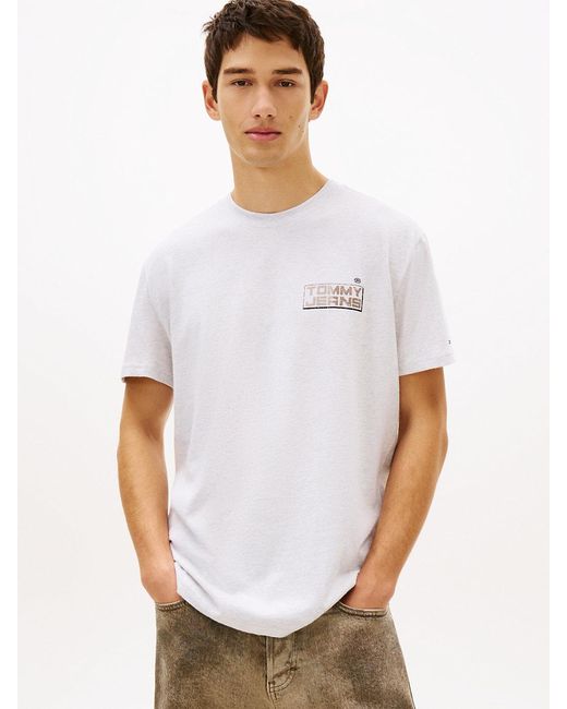 Tommy Hilfiger White Back Logo Relaxed Jersey T-Shirt for men
