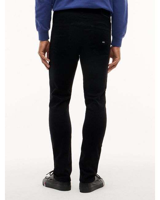 Tommy Hilfiger Black Austin Slim Tapered Jeans for men