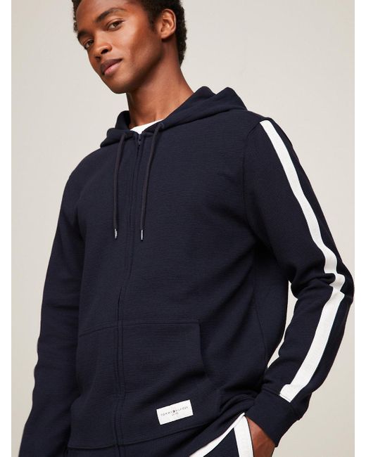 Tommy Hilfiger Blue Th Established Zip-thru Lounge Hoody for men