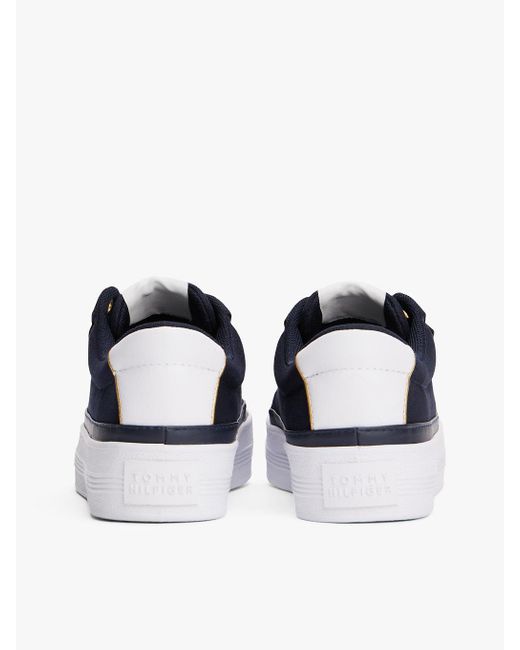 Tommy Hilfiger Blue Contrast Trim Trainers