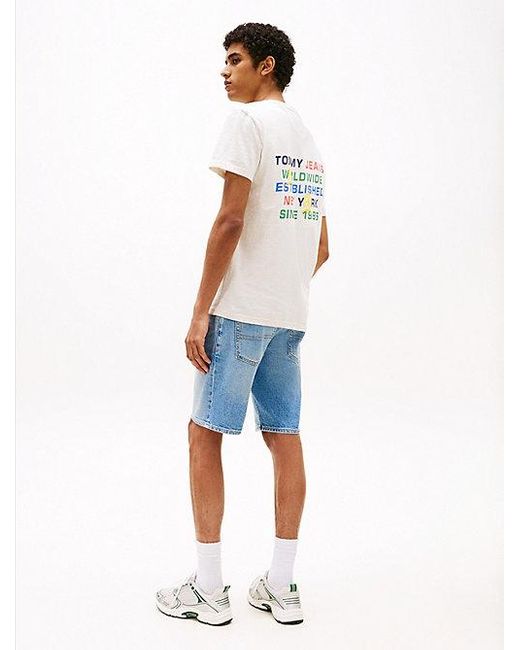 Camiseta Con Logo Gráfico En La Parte Trasera Tommy Hilfiger de hombre de color White