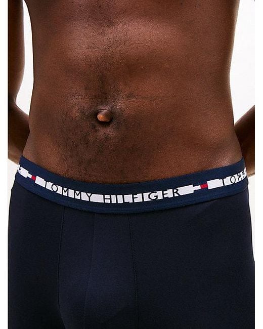 Tommy Hilfiger Signature Set Van 3 Boxershorts Met Logotaille in het Blue voor heren
