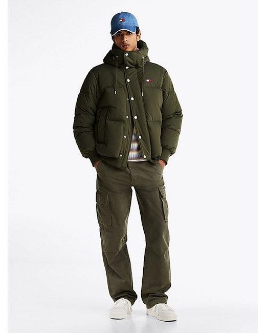 Cazadora Acolchada Con Capucha Tommy Hilfiger de hombre de color Green