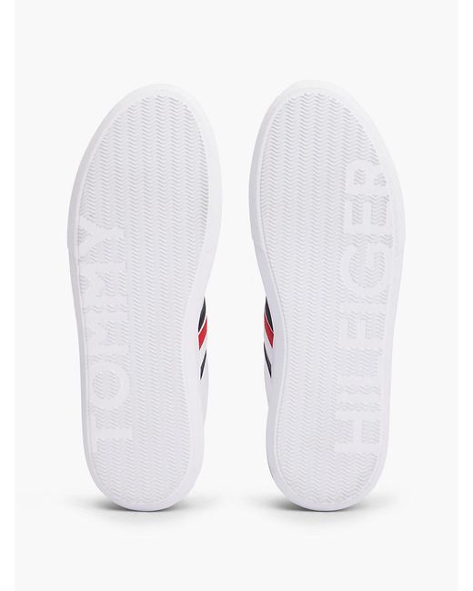 Tommy Hilfiger White Essential Leather Cupsole Trainers for men