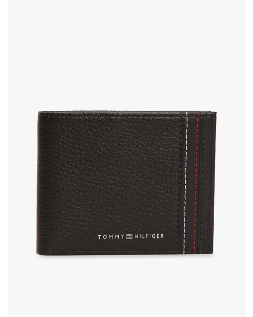 Tommy Hilfiger Black Leather Bifold Credit Card Wallet for men