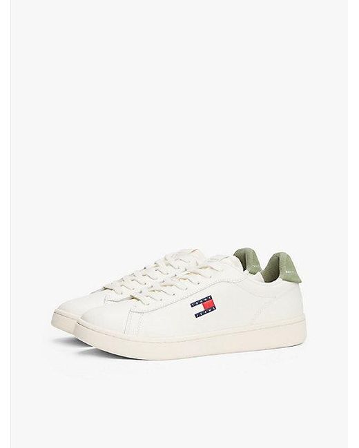 Tommy Hilfiger Archive Court-Sneaker Aus Leder in Natural für Herren